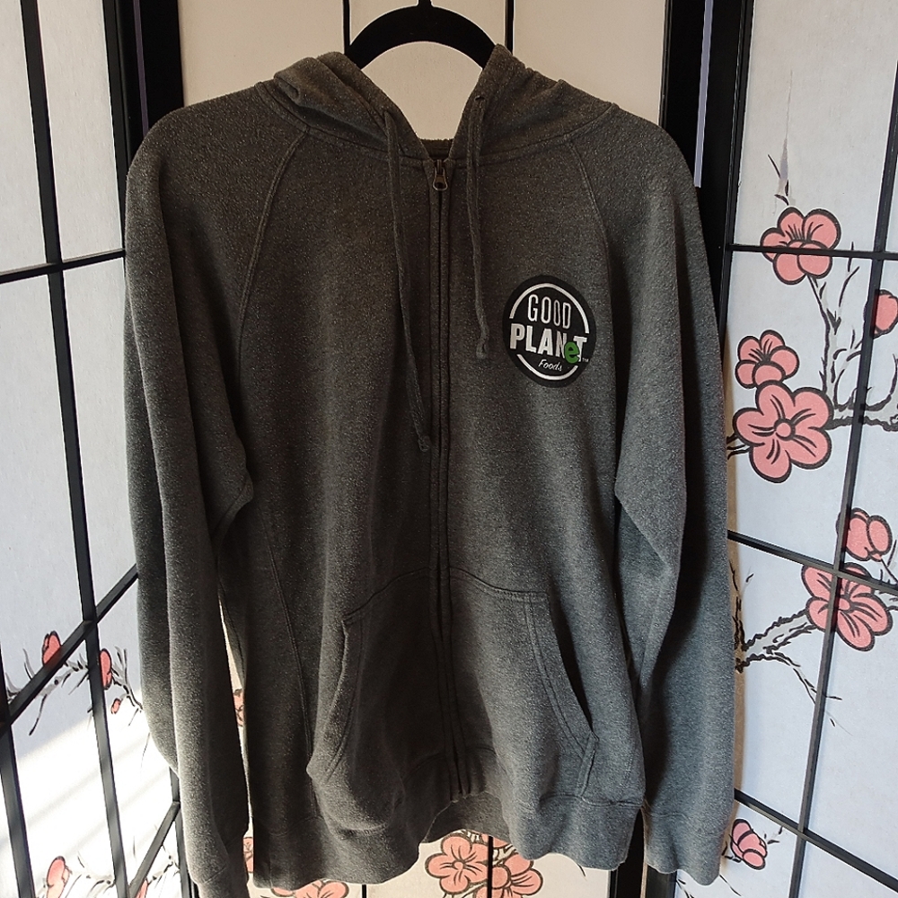 Good Planet Foods Grey Zip Hoodie